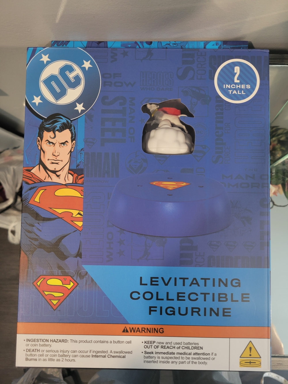 DC Superman Levitating Collectible Figurine - Blue